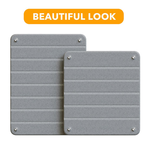 SpaceAid gray dish drying mat complements modern kitchen aesthetics.