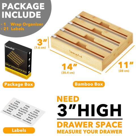 SpaceAid WrapNeat 4-in-1 bamboo material highlights eco-friendly construction