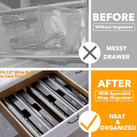 SpaceAid WrapNeat wall-mount option demonstrating versatile kitchen organization.