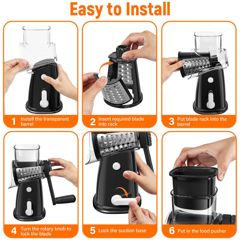 SpaceHacks compact storage design keeps blades organized, saving counter space.