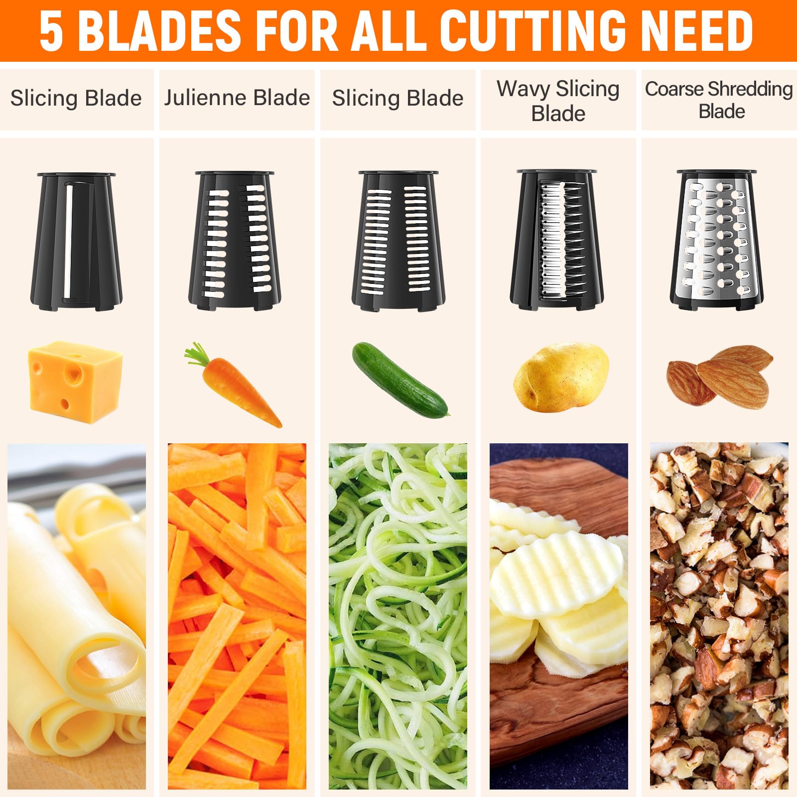 SpaceHacks interchangeable blades collection enabling versatile grating.