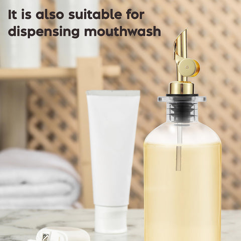 Gold accents enhance the premium look of Spaceneat glass dispensers.