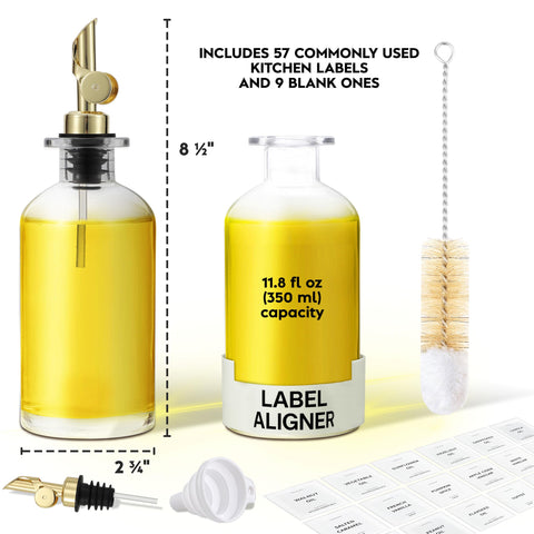 Close-up of the gold pour spout on the Spaceneat bottle for precise pouring.