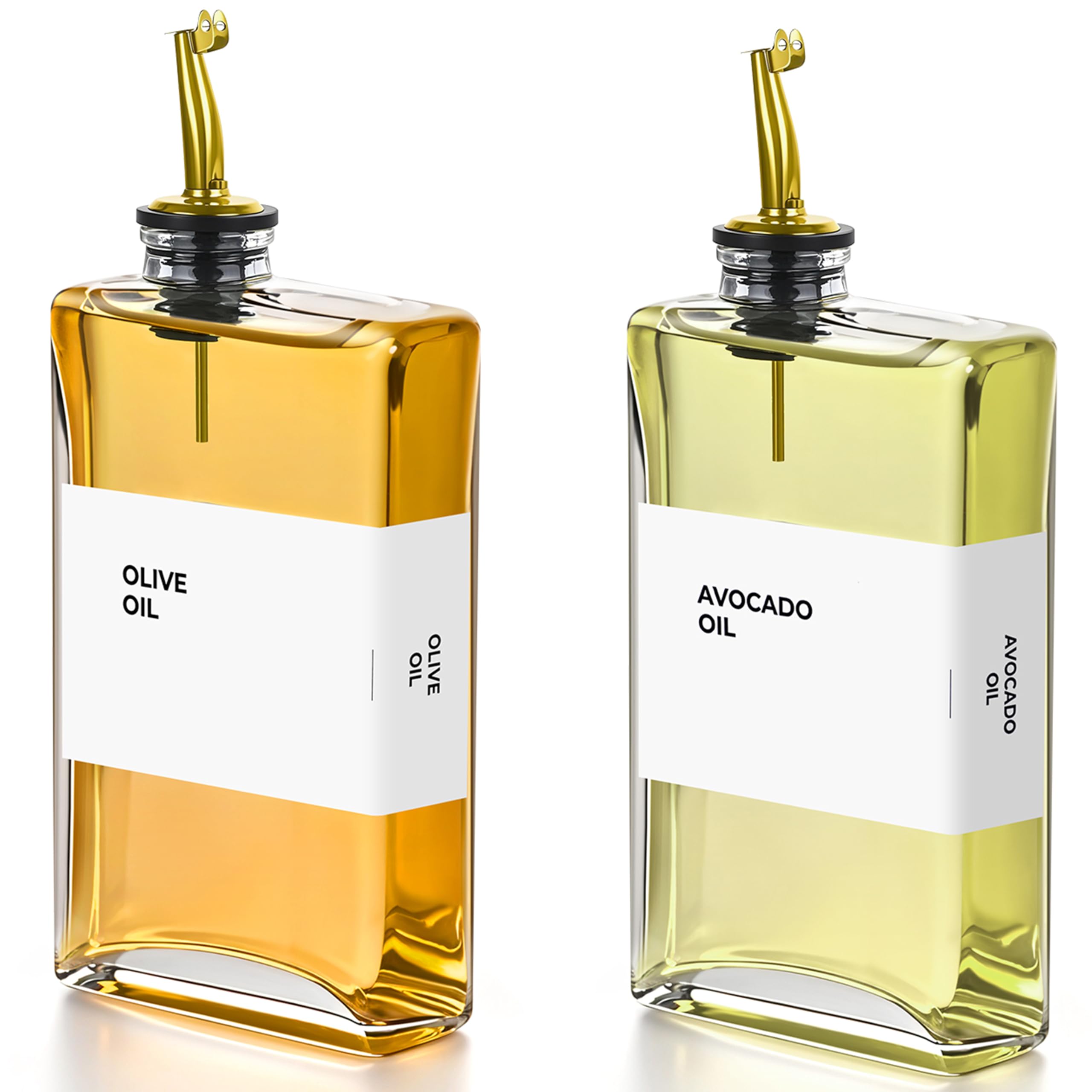 Spaceneat olive oil dispenser bottle with a gold pour spout for precise, mess-free pouring