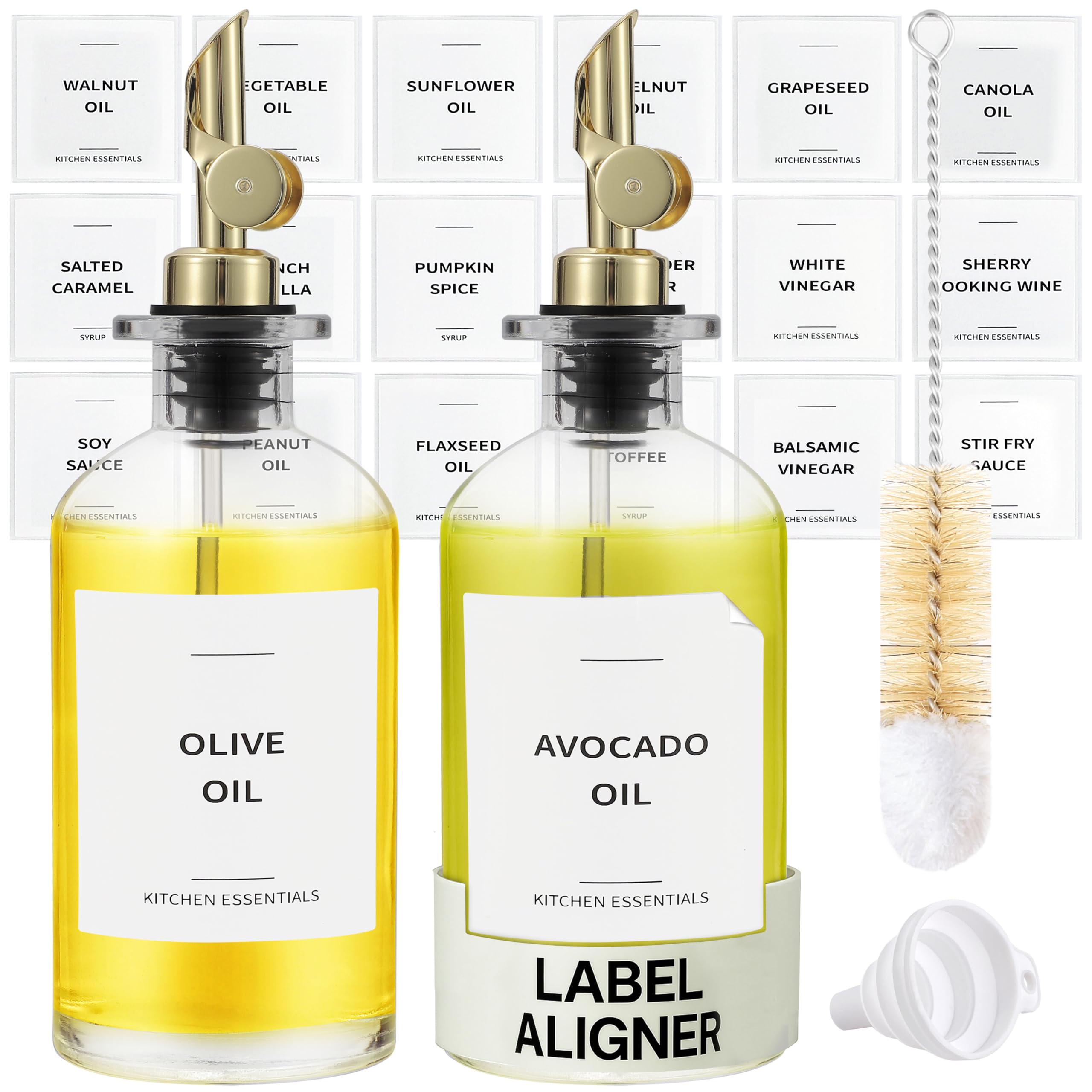 Spaceneat olive oil dispenser bottles in a 2-pack add refined style and easy drizzling.