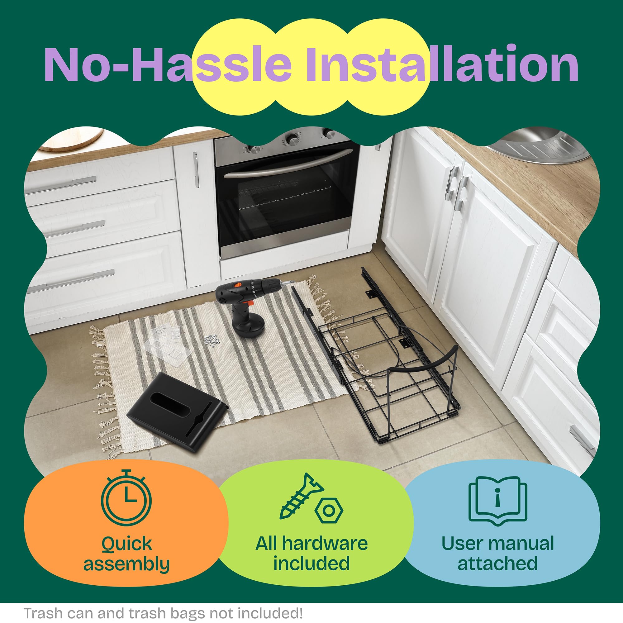 Spaces Tools fits 30 to 40-quart bins for versatile kitchen use.