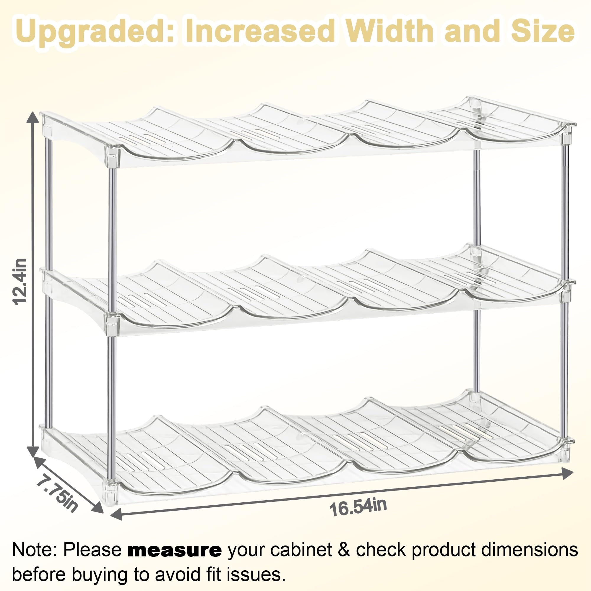 Spaclear acrylic tumbler organizer stores wide-mouth bottles securely.