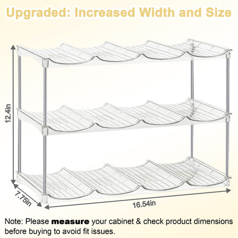 Spaclear acrylic tumbler organizer stores wide-mouth bottles securely.