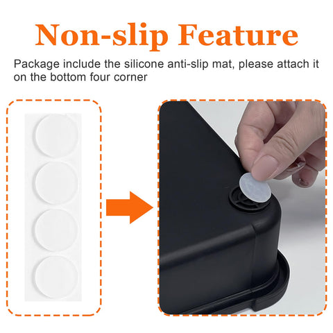 Spaclear black plastic drawer organizer complements modern kitchen decor.