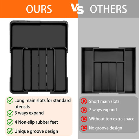 Spaclear BPA-free PP material ensures safe daily utensil storage.