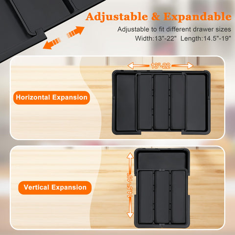 Spaclear curved grooves provide easy access to utensils