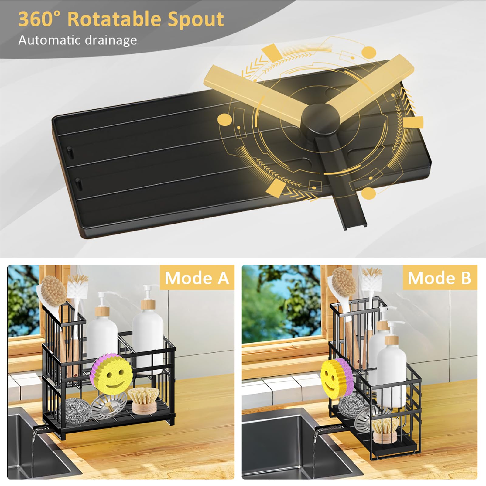 Spaclear smiley sponge holder keeps the sponge in place