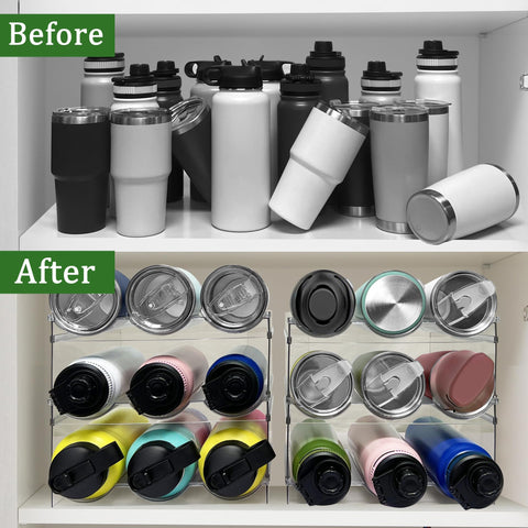Spaclear durable clear BPA-free plastic bottle holder keeps bottles visible