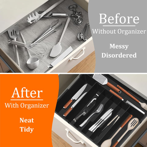 Non-slip feet keep the organizer securely in place during use.
