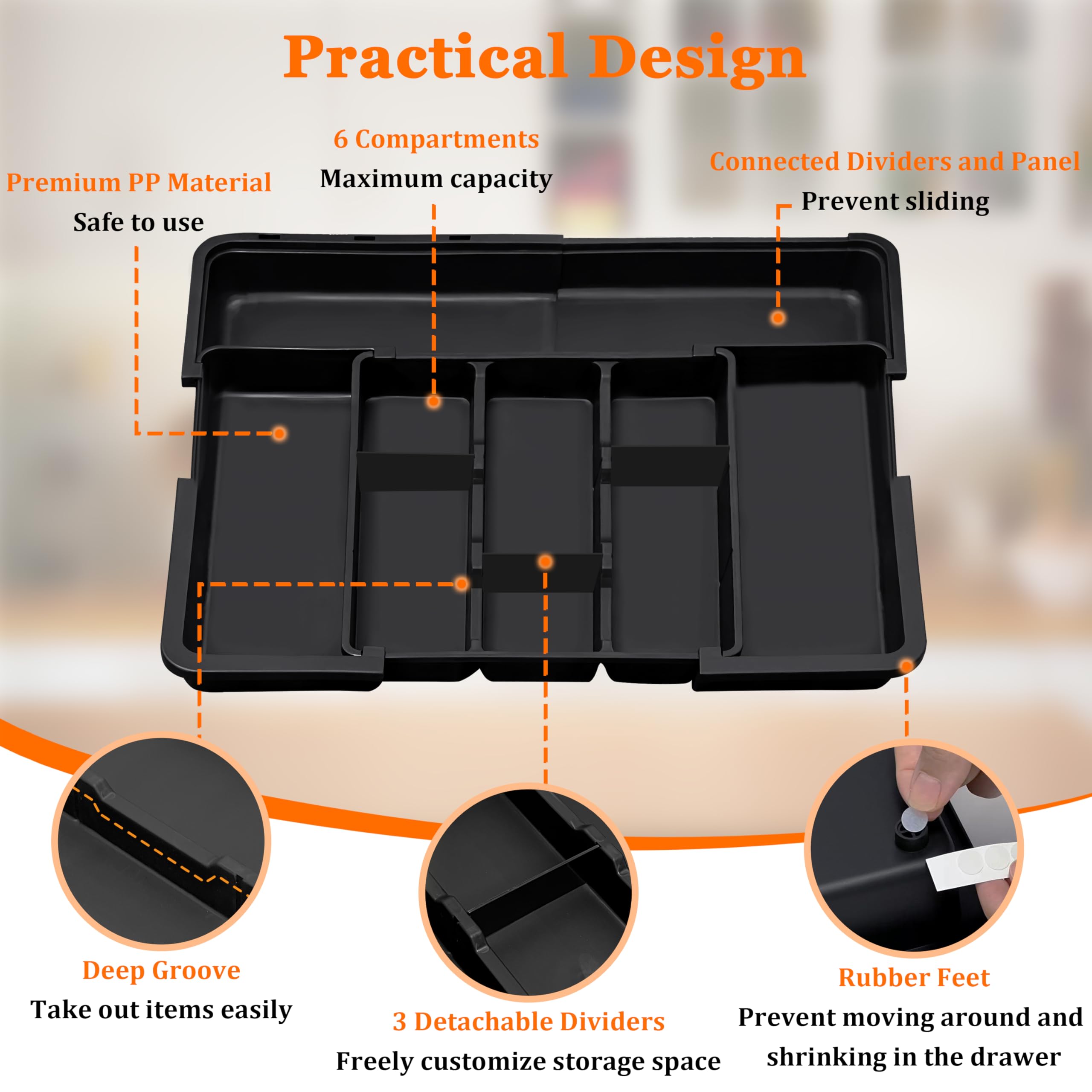 Spaclear large capacity organizer ideal for spatulas and cutlery alike