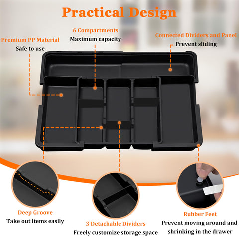 Spaclear large capacity organizer ideal for spatulas and cutlery alike