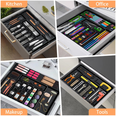 Spaclear silverware organizer multi-purpose storage for cosmetics or crafts