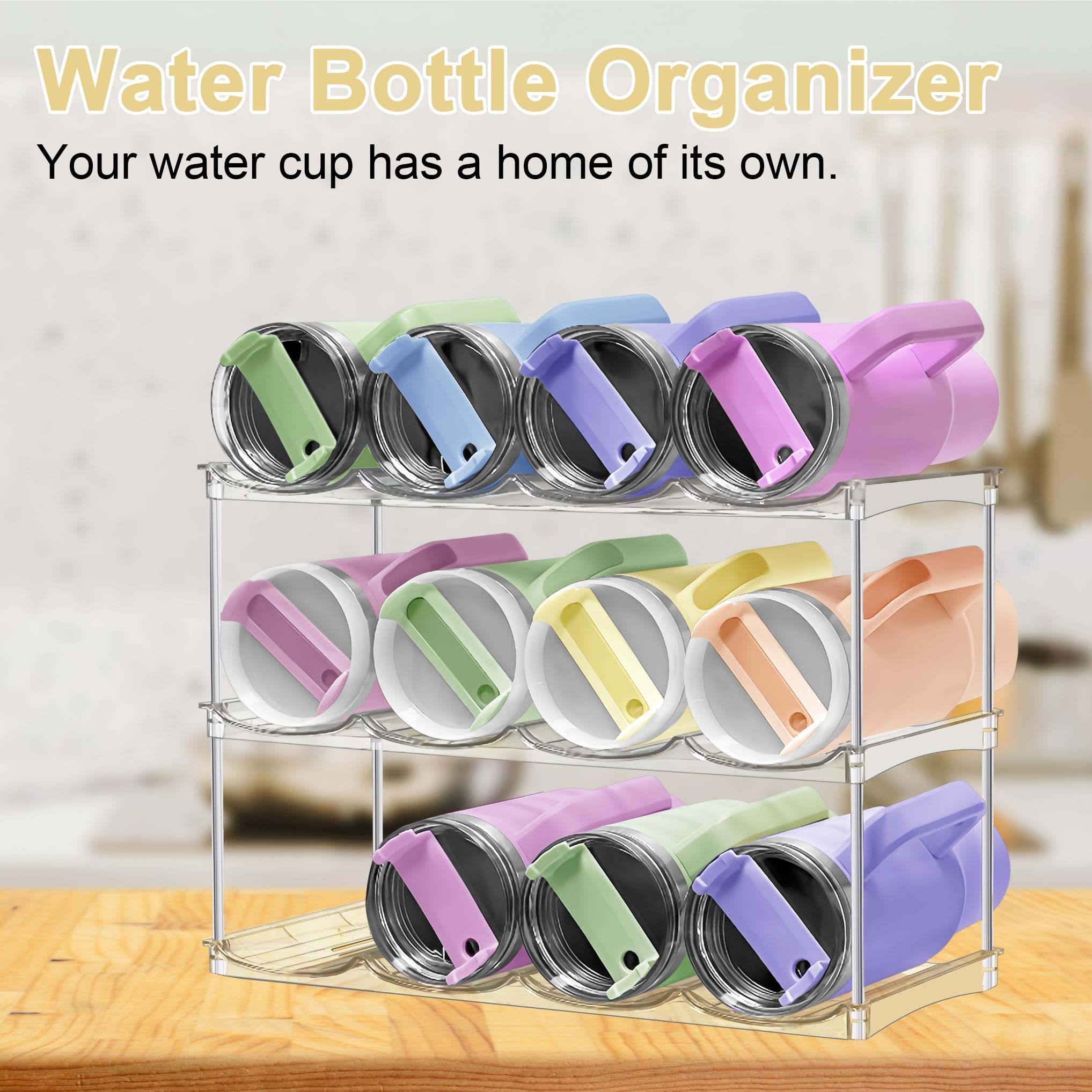 Spaclear wide compartments fit oversized tumblers like Yeti and Hydro Flask.