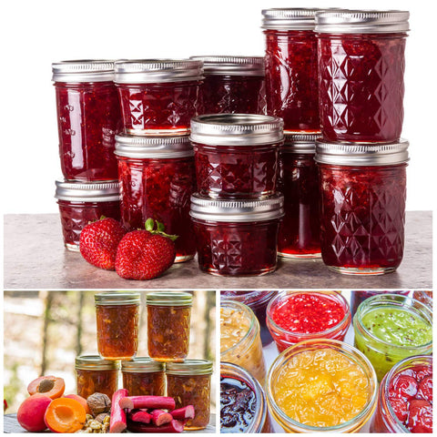 SPANLA jars with silver and golden lids offer versatile sealing options
