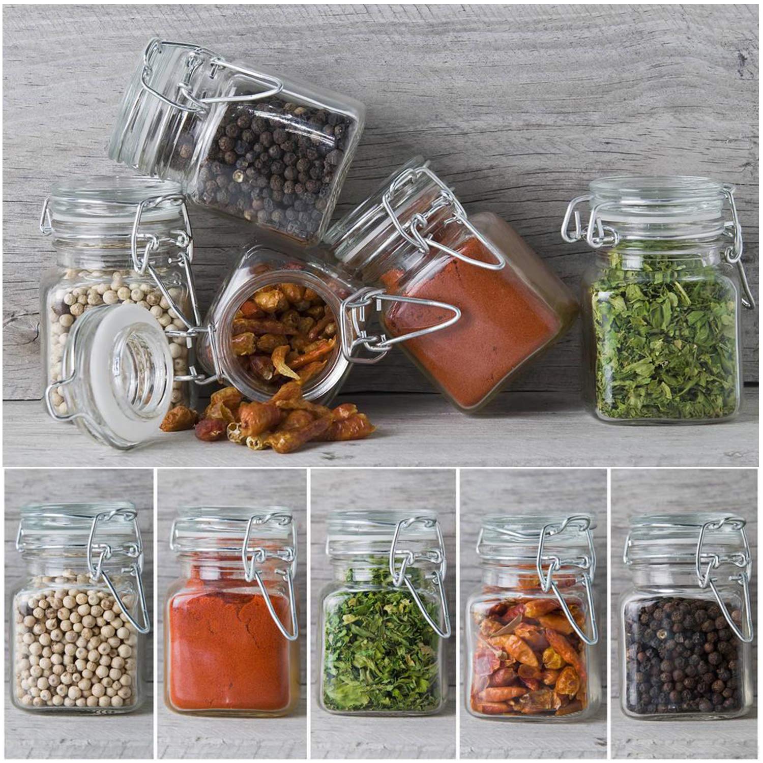 SPANLA jars stored with spices, teas, and small craft items.