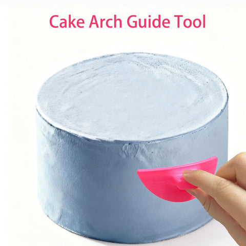 Spansee arch guide tool demonstrates five arches on a 6-inch cake.