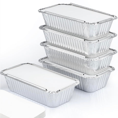 Spare Essentials 55-pack loaf pans with lids ready for meal prep and portioned servings