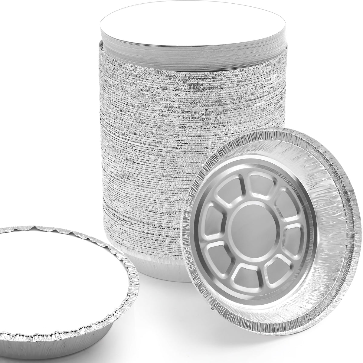 Spare Essentials 7-inch round foil pan with lid for baking and transport