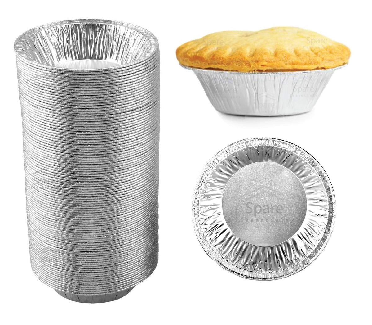 Spare Essentials 5-inch pie tin for baking with even heat and golden crusts.