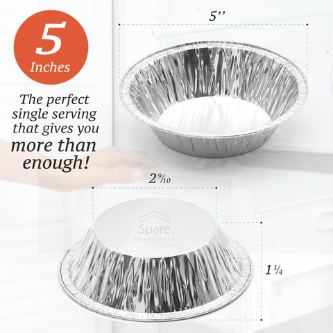 Spare Essentials 60-pack mini pie pans for individual servings.