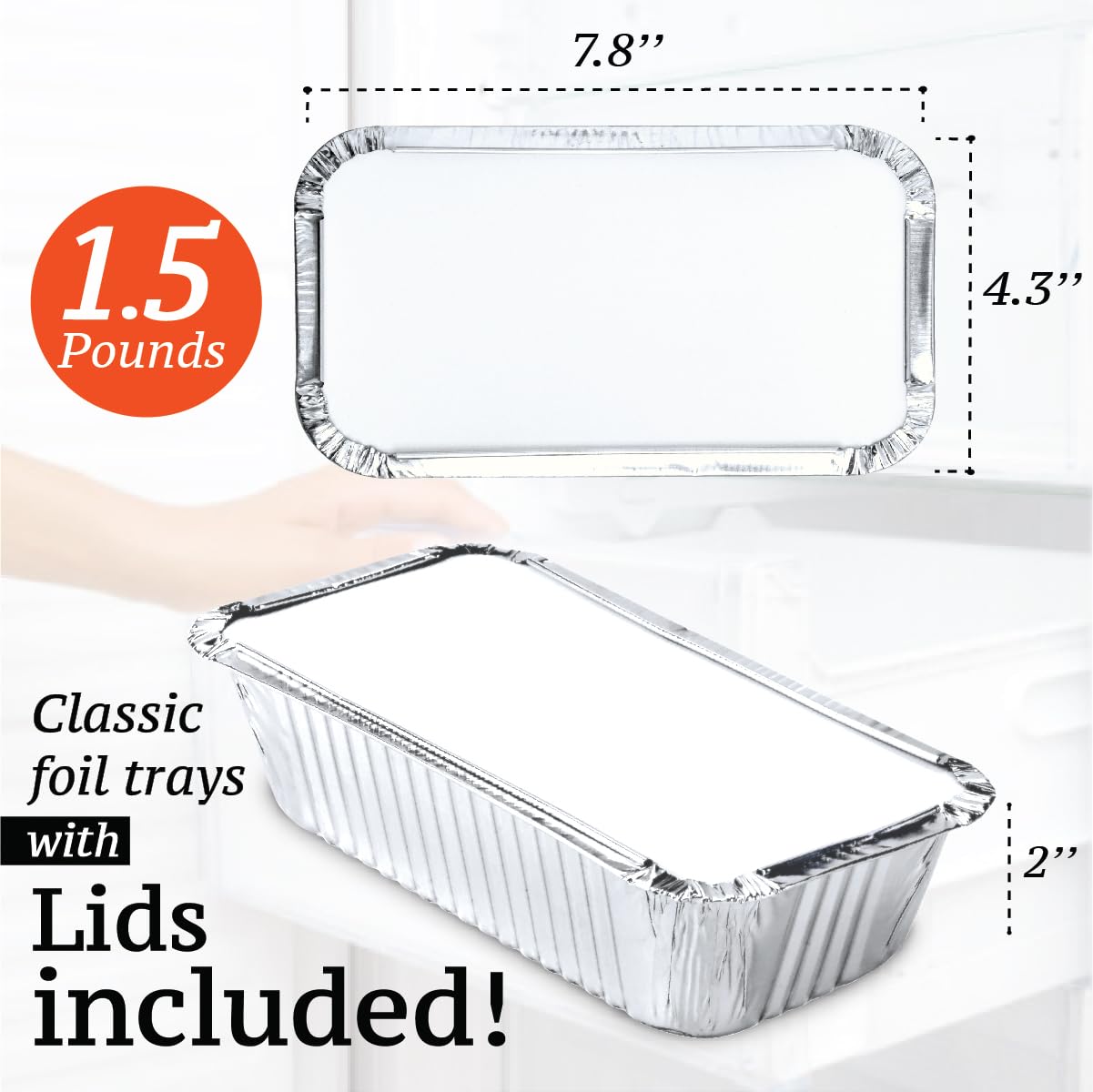 Spare Essentials aluminum foil trays with lids for baking crusty loaves and casseroles