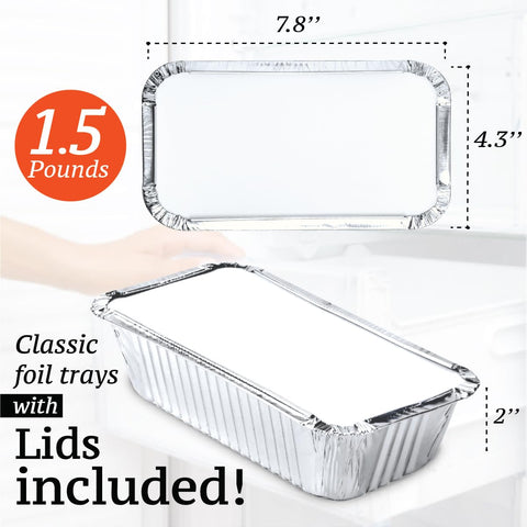 Spare Essentials aluminum foil trays with lids for baking crusty loaves and casseroles