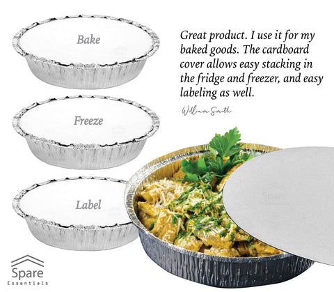 Spare Essentials pie pan with lid for holiday baking and leftovers
