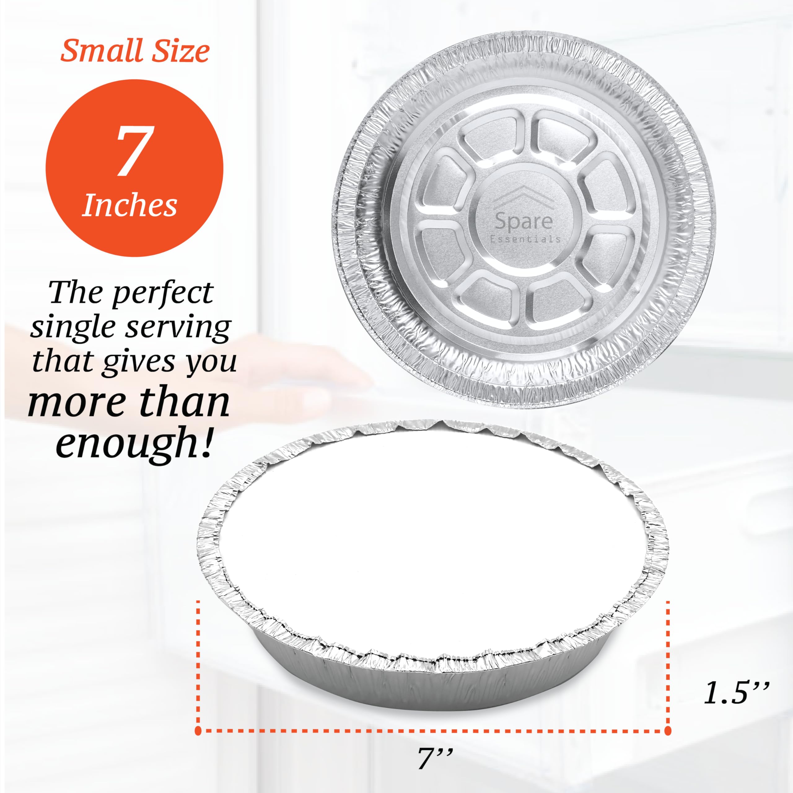Spare Essentials round aluminum pan with lid suitable for pies and quiches
