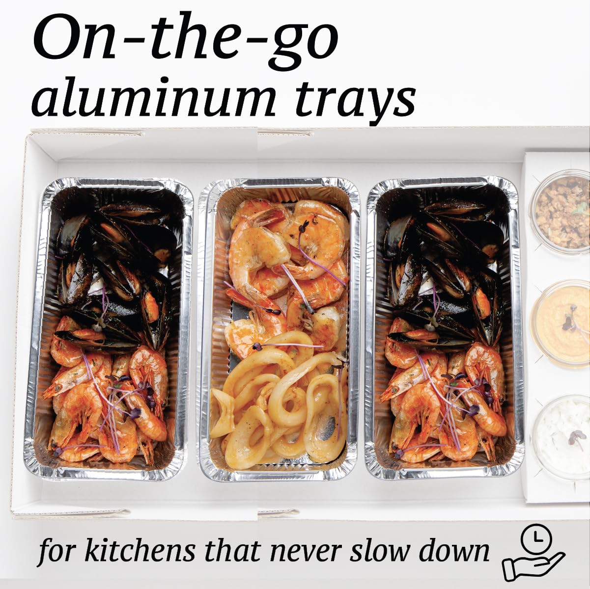 Spare Essentials takeout-ready foil pans with lids support deliveries and leftovers