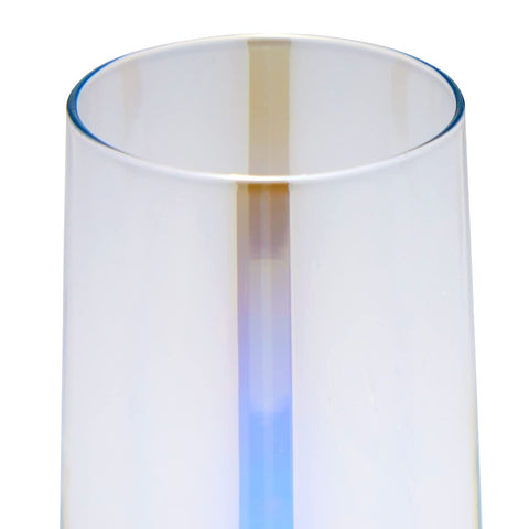 Sparkle and Bash iridescent stemless flute for mimosa serving at brunch.