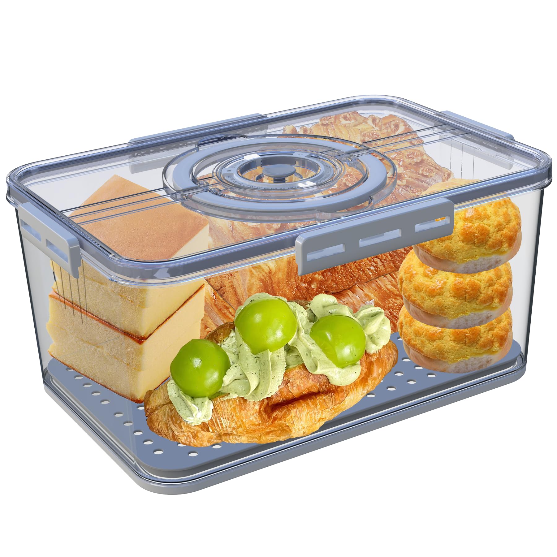 SpeaGles breadbox with hidden handle for easy carrying and stacking