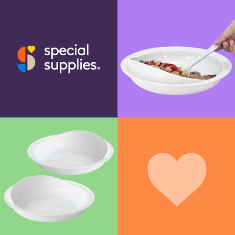 Special Supplies one-hand dining-plate design supports independent meals.