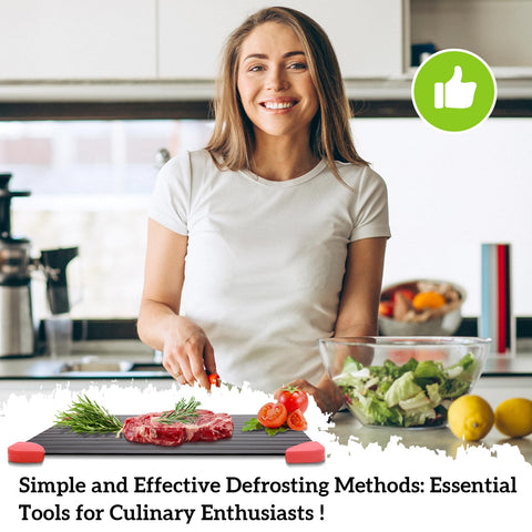 Large Spectabilis defrosting tray handles bigger cuts efficiently.