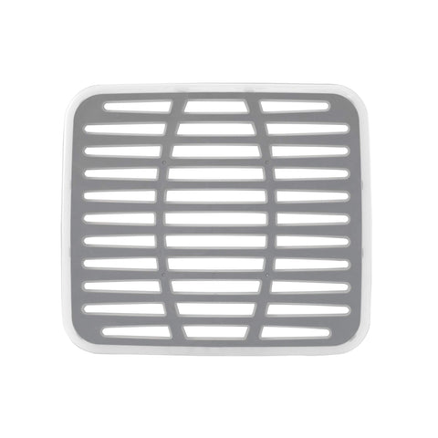 Spectrum Cora mat in neutral gray blends with any kitchen style.