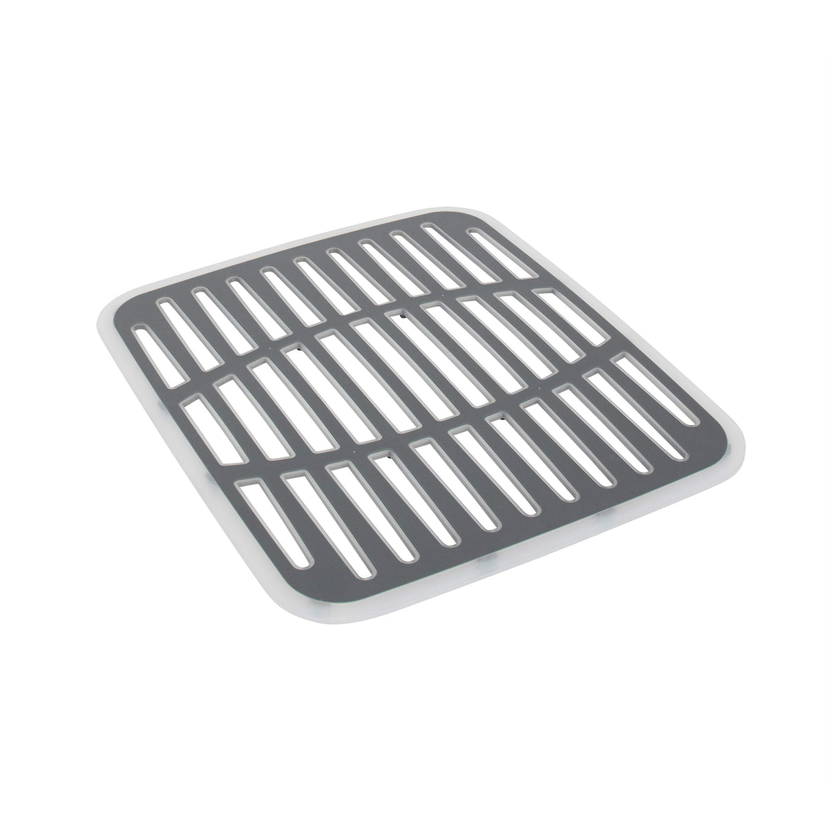 Spectrum Cora sink mat with rubber grip prevents slipping and protects surfaces.