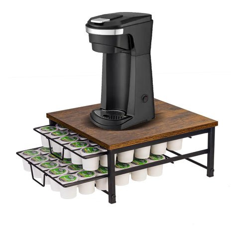 Speday 2-tier pod drawer front view shows organized K-Cups for quick coffee mornings