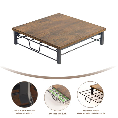 Speday Non-slip Wood Platform keeps your coffee maker steady during brewing.