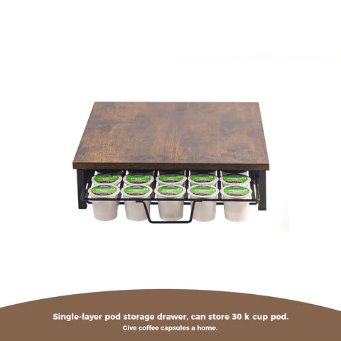Speday Space-saving organizer near the coffee machine keeps counters clutter-free.