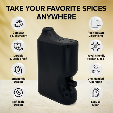Speed Bump plastic salt and pepper shaker with lid ready for casual dining.