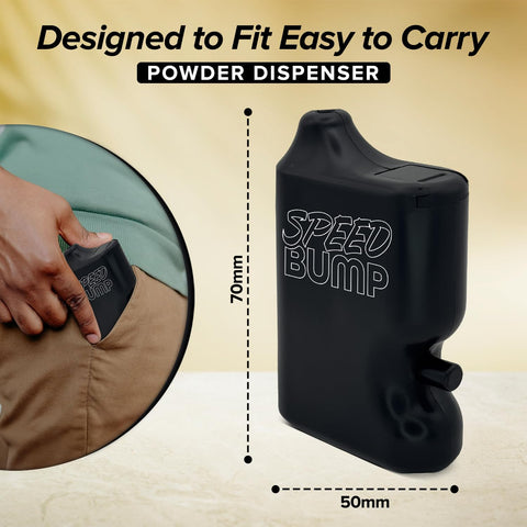 Speed Bump versatile shaker adapts as spice bullet, vial, or pocket salt shaker.