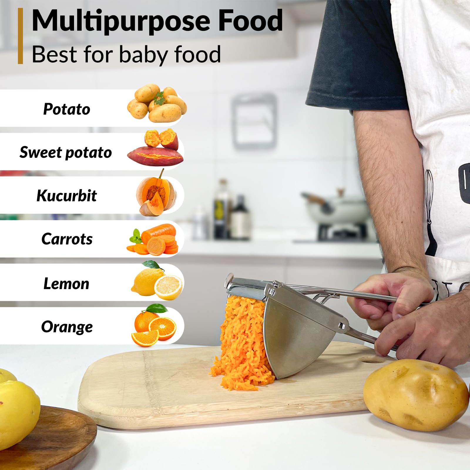 SPEENSUN ricer suitable for baby food and fruit purees.
