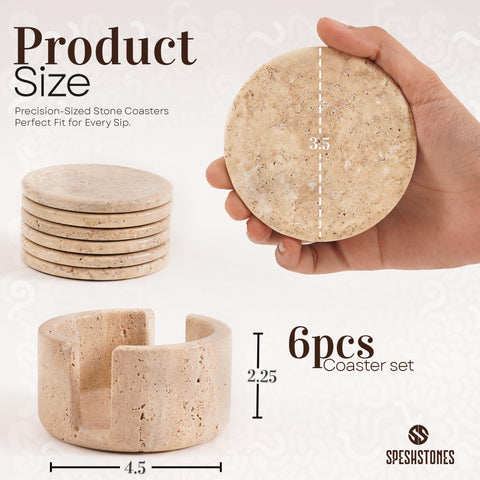 SPESHSTONES decor idea showing coasters on a dining or living space