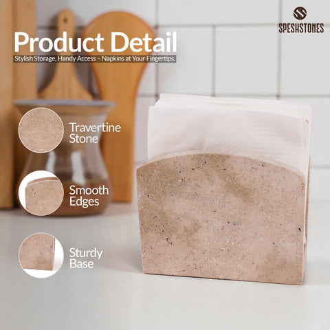 SPESHSTONES napkin holder in bathroom decor for stylish tissue organization.