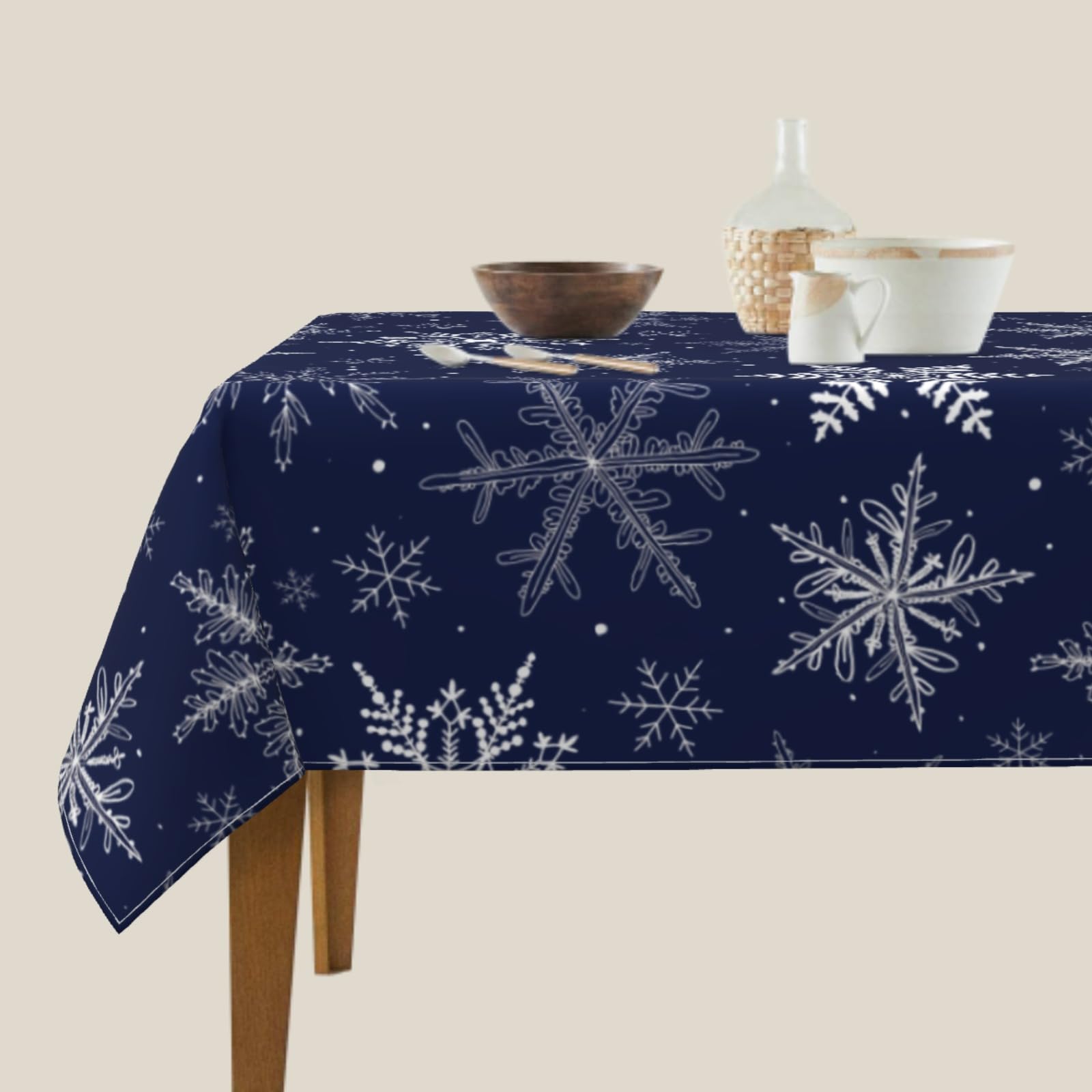 Sphragiyn tablecloth demonstrates wipe-clean convenience after spills