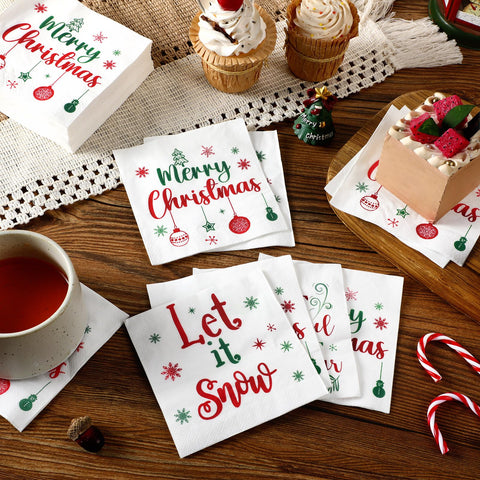 Spiareal napkins in four styles add color to holiday parties.